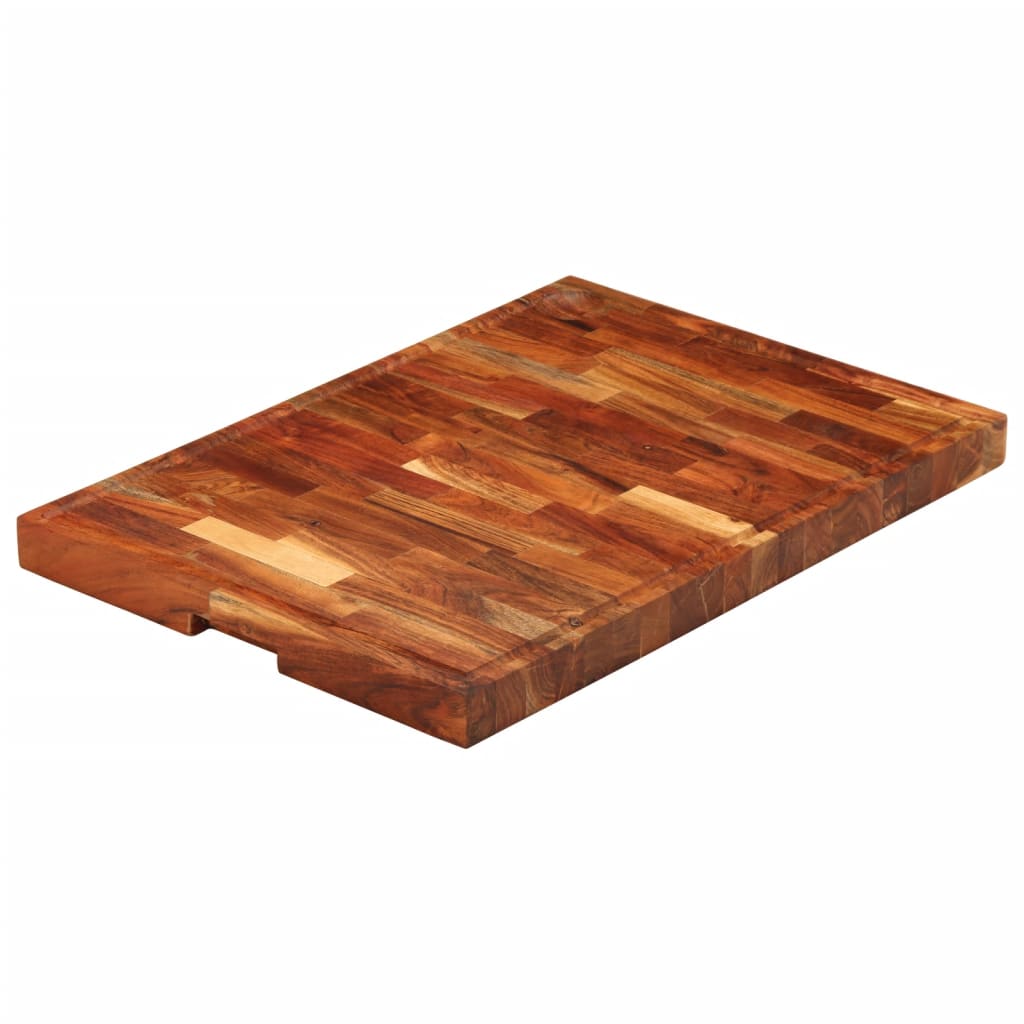 Tabla de cortar madera maciza de acacia 30x21x4 cm