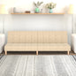 2-seater sofa bed with two blue fabric pillows
