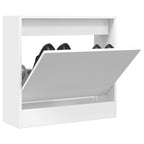 Zapatero de madera contrachapada roble ahumado 75x34x112 cm