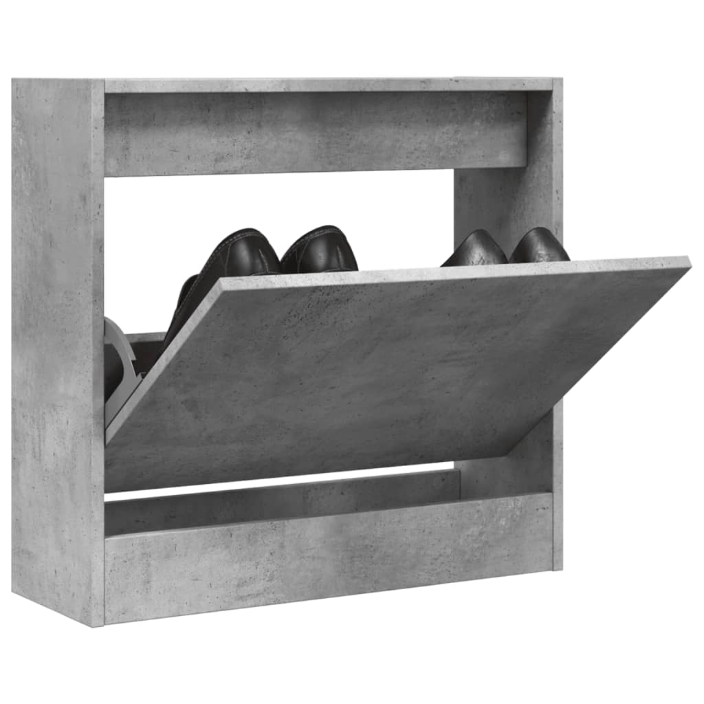 Zapatero de madera contrachapada roble ahumado 75x34x112 cm