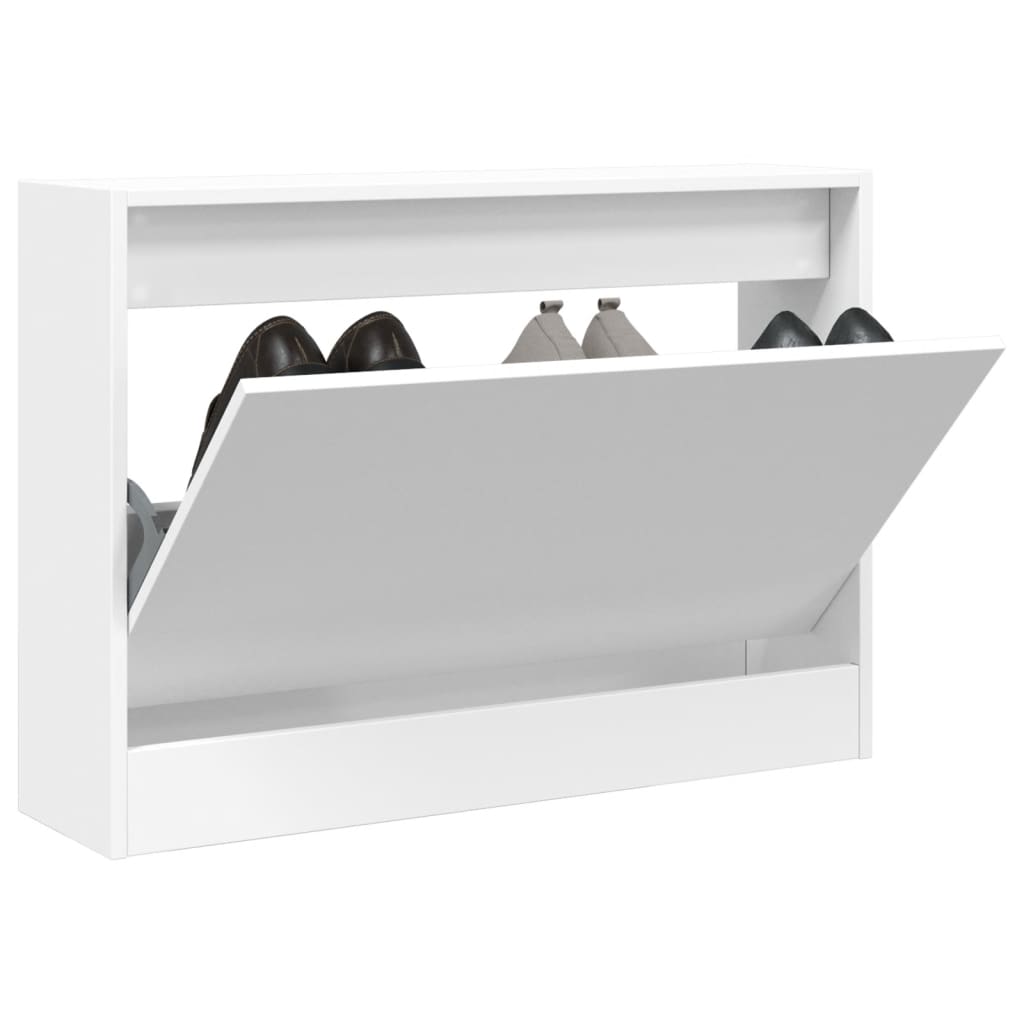 Zapatero de madera contrachapada roble ahumado 75x34x112 cm