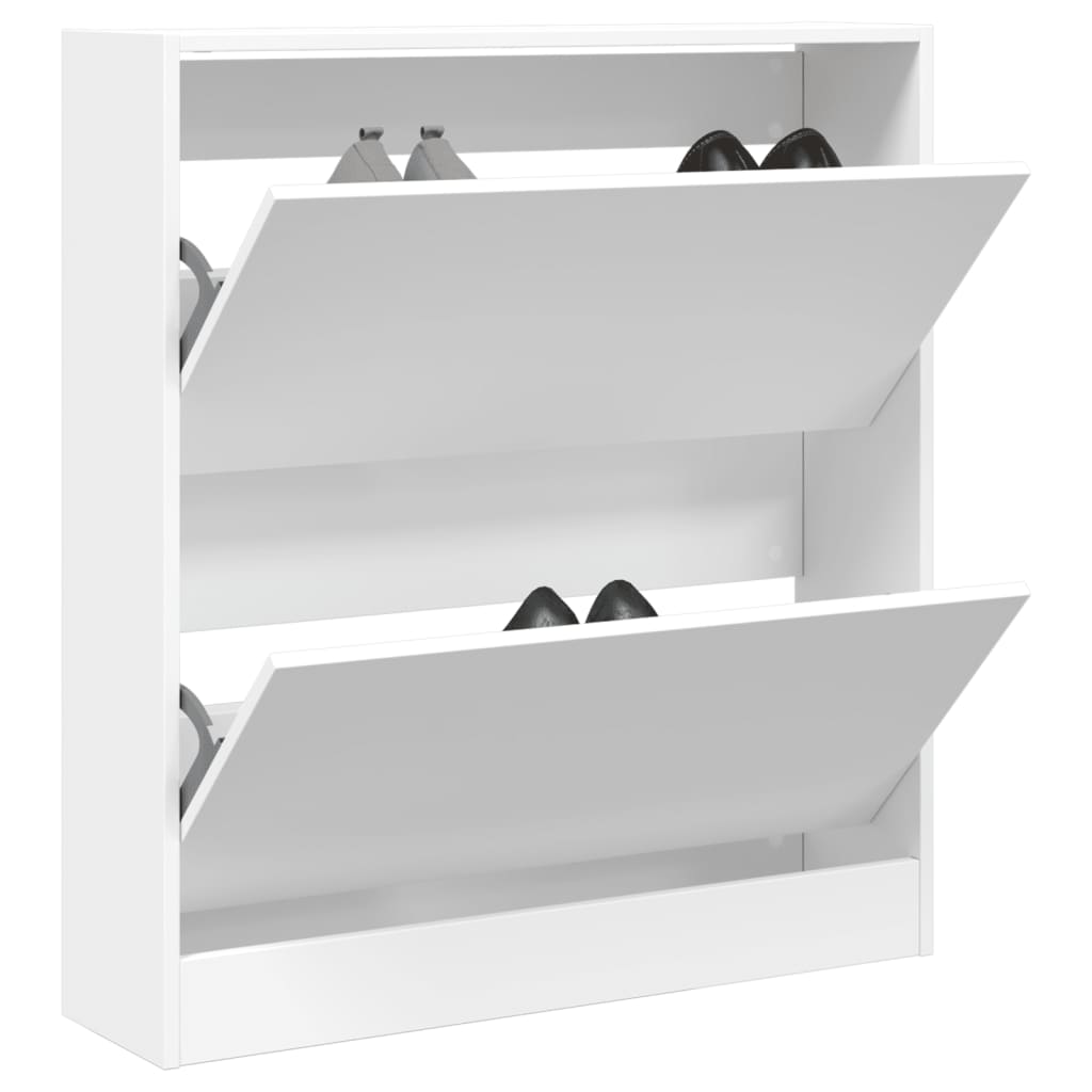 Zapatero de madera contrachapada roble ahumado 75x34x112 cm