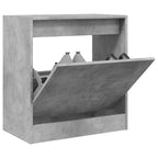 Zapatero de madera contrachapada roble ahumado 75x34x112 cm