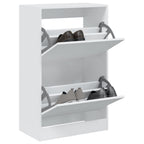 Zapatero de madera contrachapada roble ahumado 75x34x112 cm