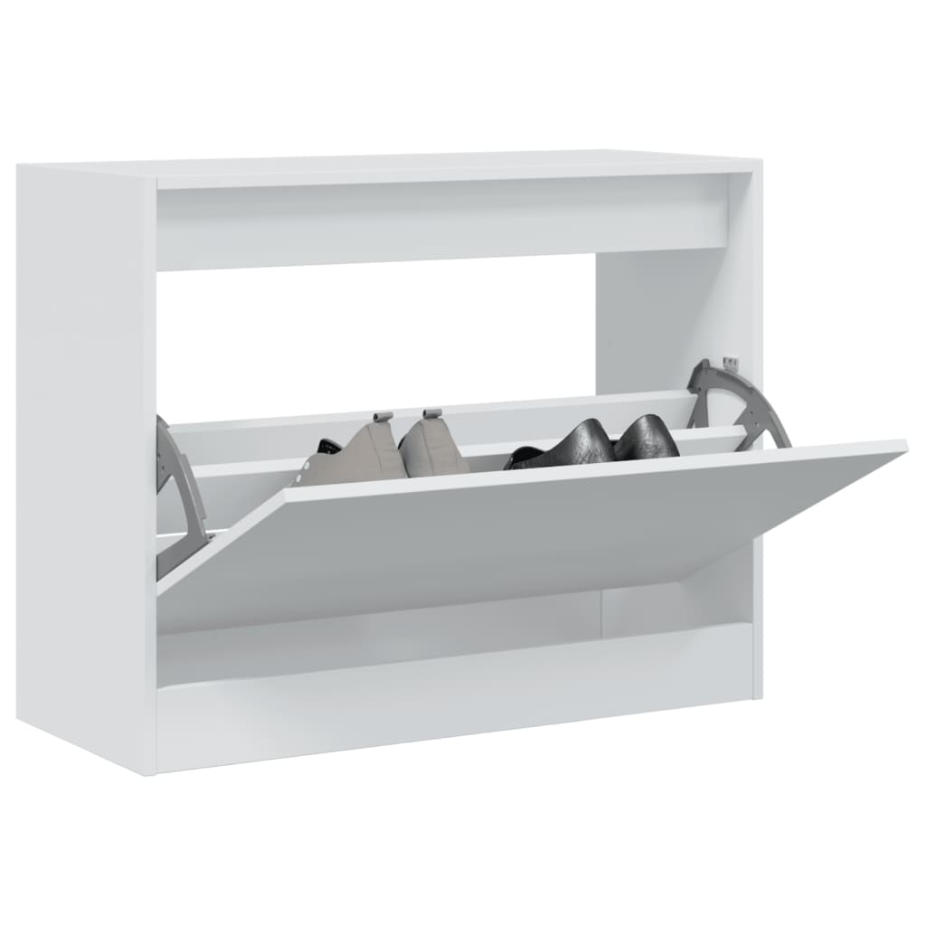 Zapatero de madera contrachapada roble ahumado 75x34x112 cm