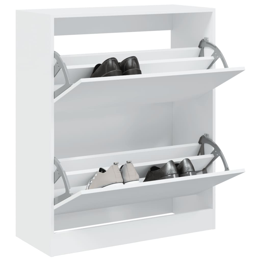 Zapatero de madera contrachapada roble ahumado 75x34x112 cm