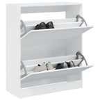 Zapatero de madera contrachapada roble ahumado 75x34x112 cm