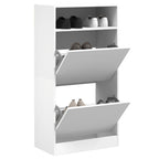 Zapatero de madera contrachapada roble ahumado 75x34x112 cm
