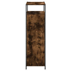 Zapatero de madera contrachapada roble ahumado 75x34x112 cm