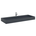 Lavabo de fundición de mineral/mármol antracita 120x46x11 cm