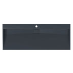Lavabo de fundición de mineral/mármol antracita 120x46x11 cm