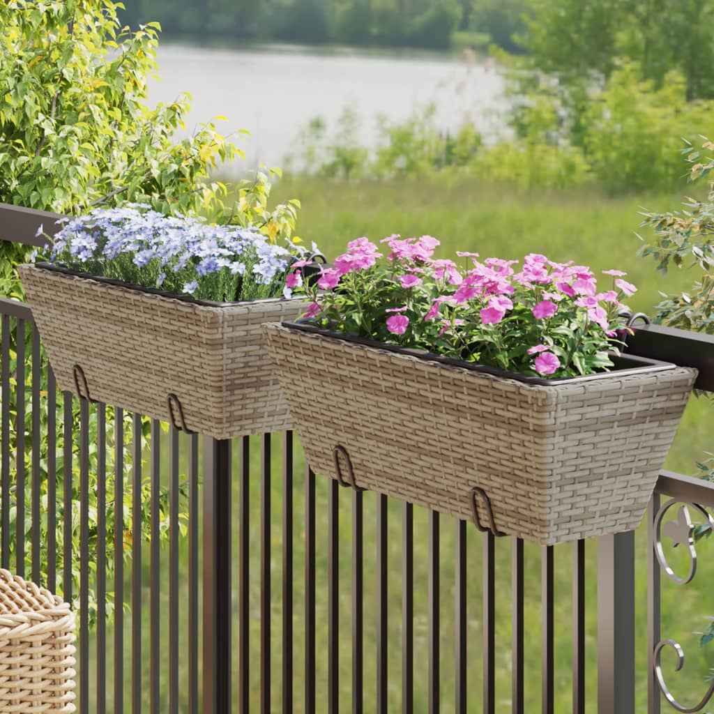 Jardineras 2 uds madera maciza de pino 100x31x31 cm