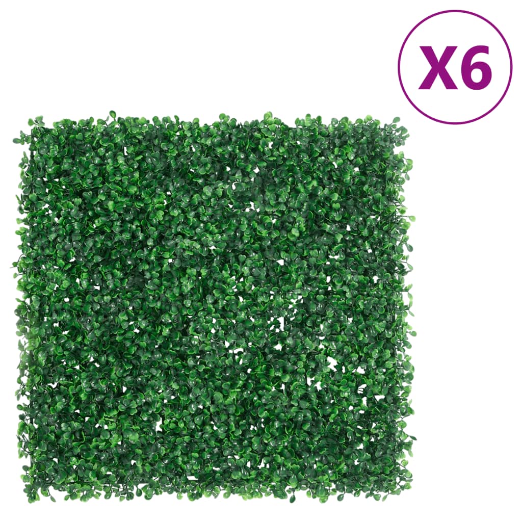 Valla de hojas de arbusto artificial 24 uds verde 40x60 cm