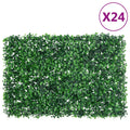 Valla de hojas de arbusto artificial 24 uds verde 40x60 cm