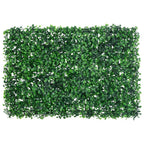 Valla de hojas de arbusto artificial 24 uds verde 40x60 cm