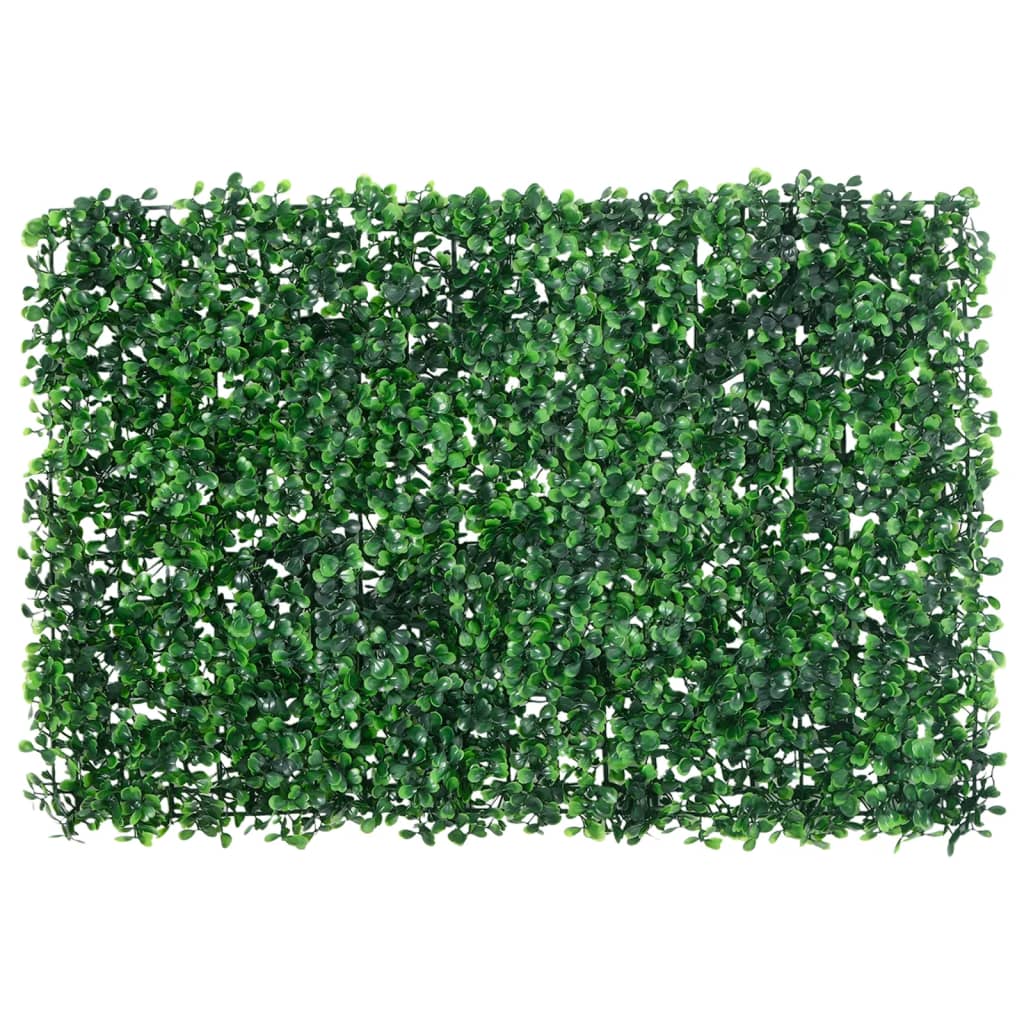 Valla de hojas de arbusto artificial 24 uds verde 40x60 cm