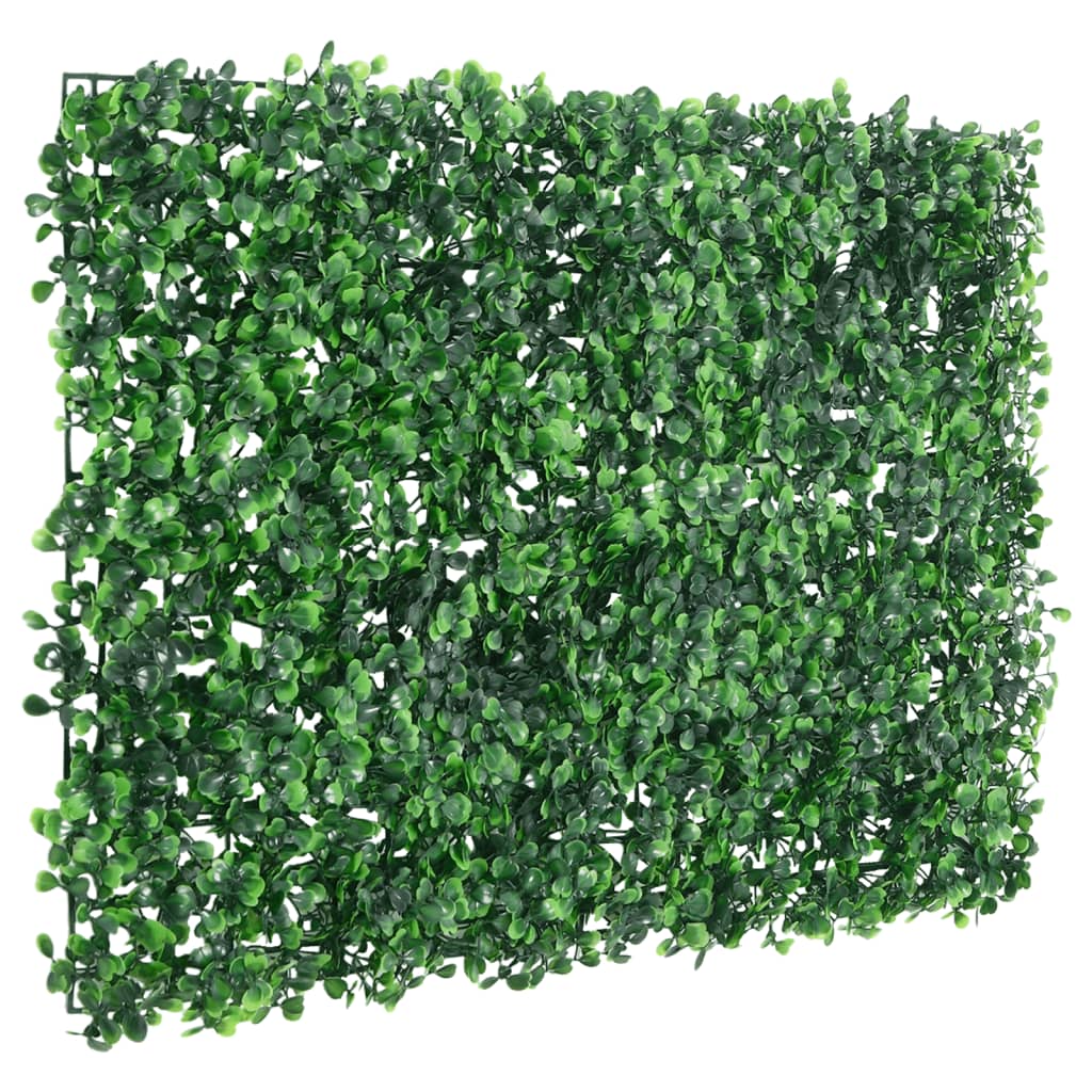 Valla de hojas de arbusto artificial 24 uds verde 40x60 cm