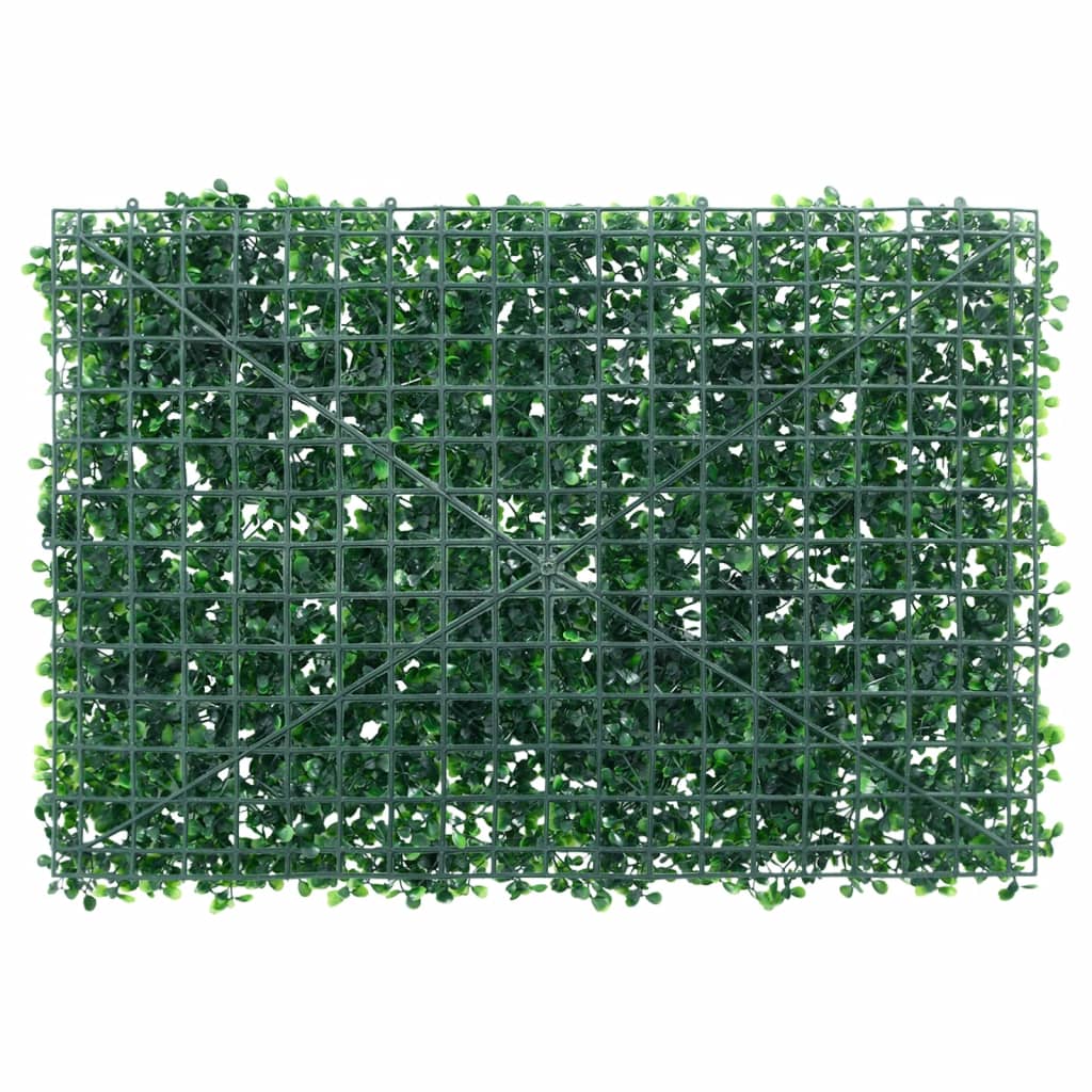 Valla de hojas de arbusto artificial 24 uds verde 40x60 cm