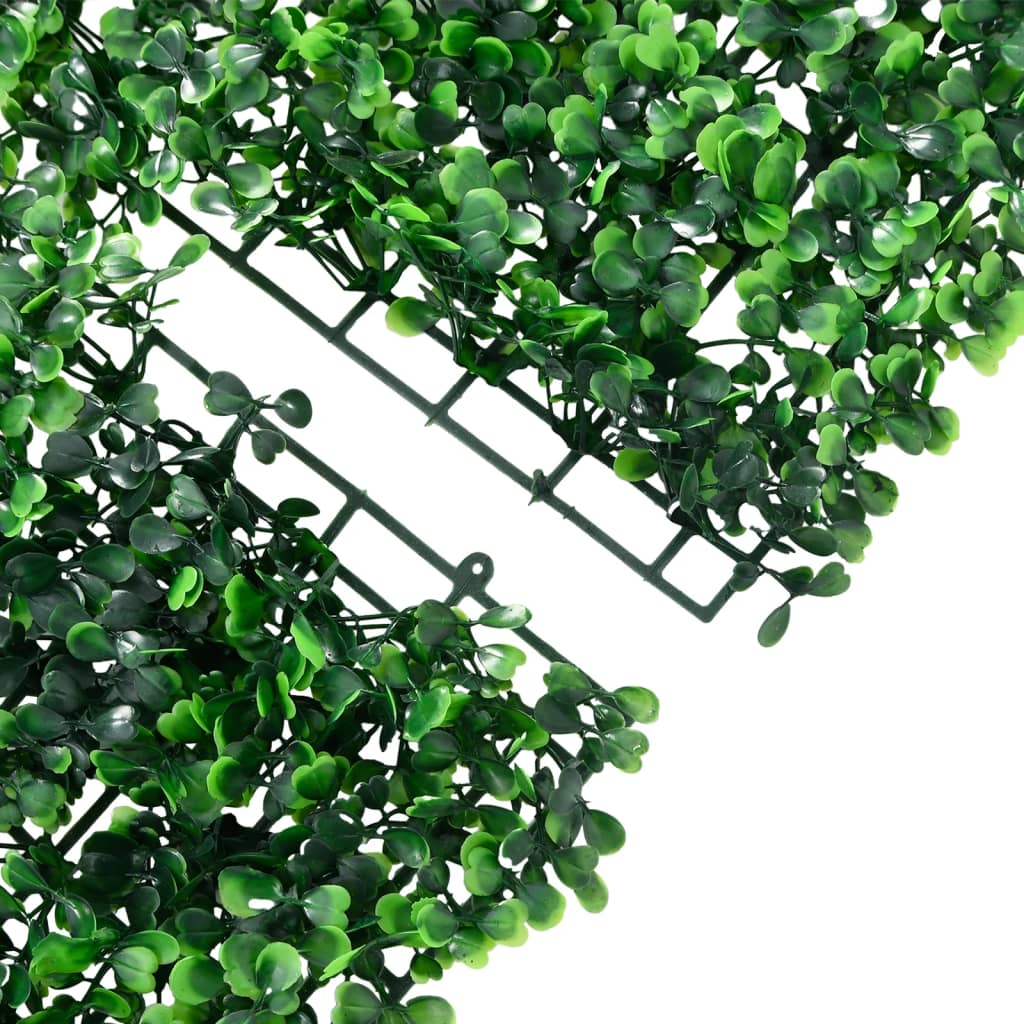 Valla de hojas de arbusto artificial 24 uds verde 40x60 cm