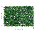 Valla de hojas de arbusto artificial 24 uds verde 40x60 cm