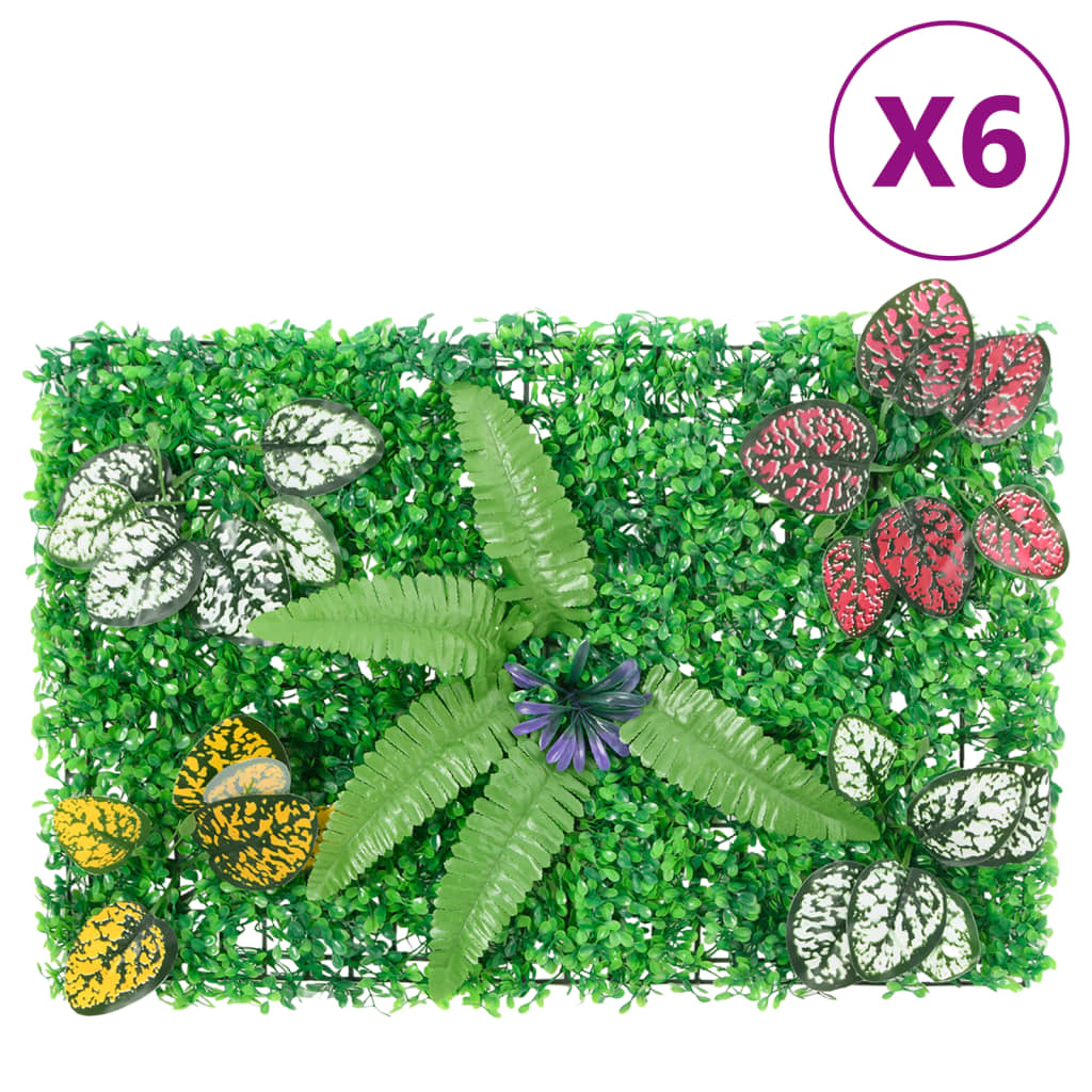 Valla de plantas artificiales 24 uds verde 40x60 cm