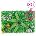 Valla de plantas artificiales 24 uds verde 40x60 cm