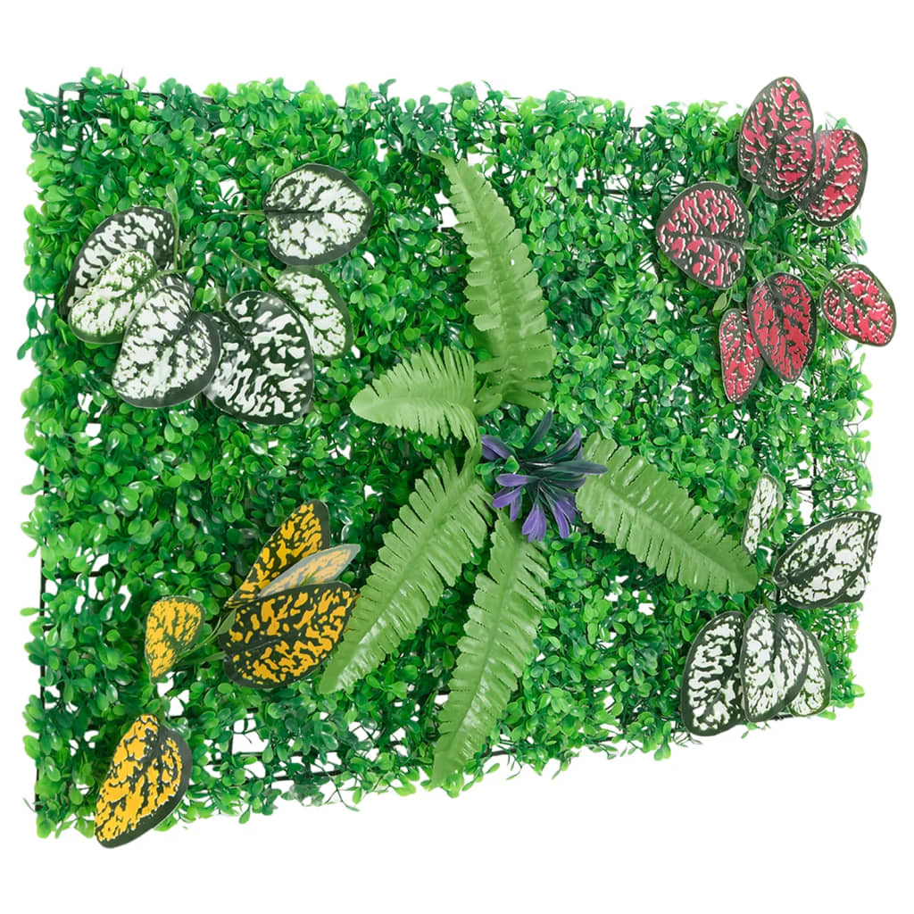 Valla de plantas artificiales 24 uds verde 40x60 cm
