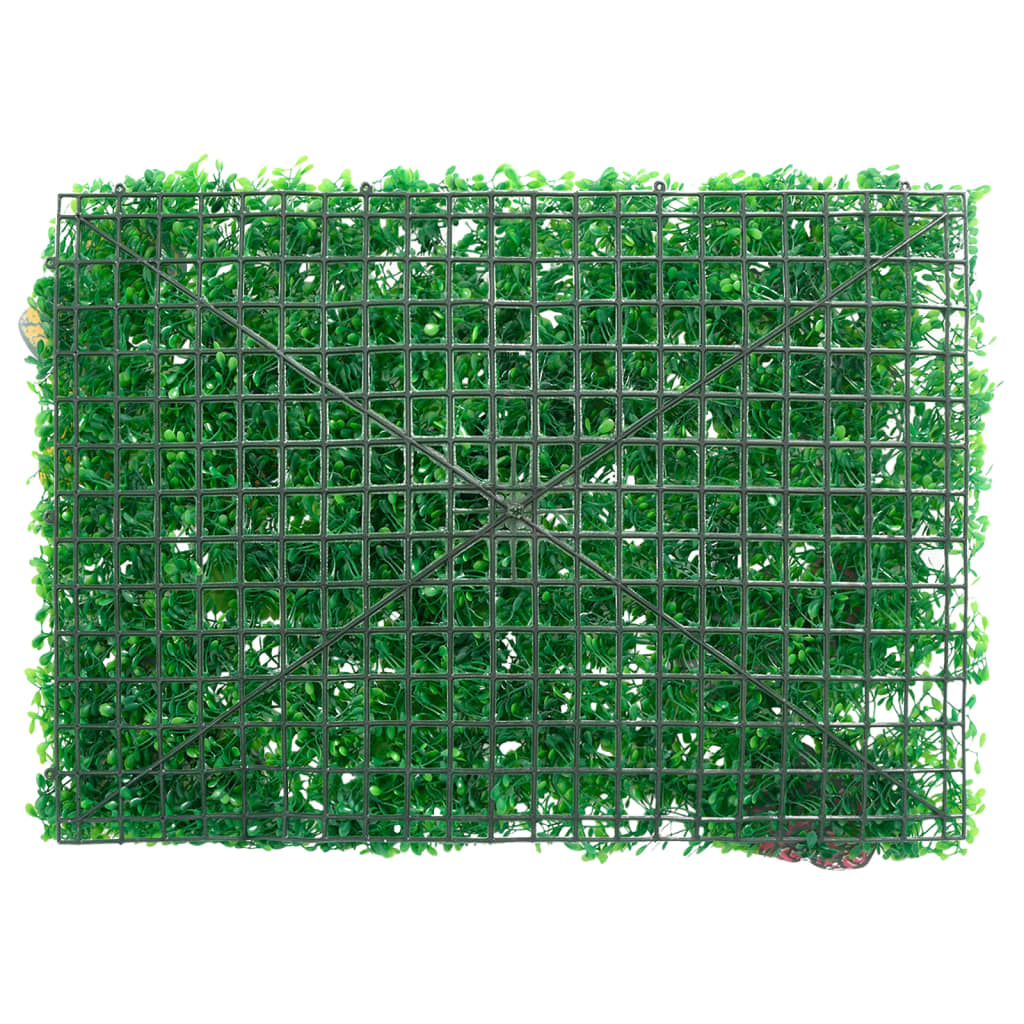 Valla de plantas artificiales 24 uds verde 40x60 cm