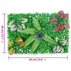Valla de plantas artificiales 24 uds verde 40x60 cm