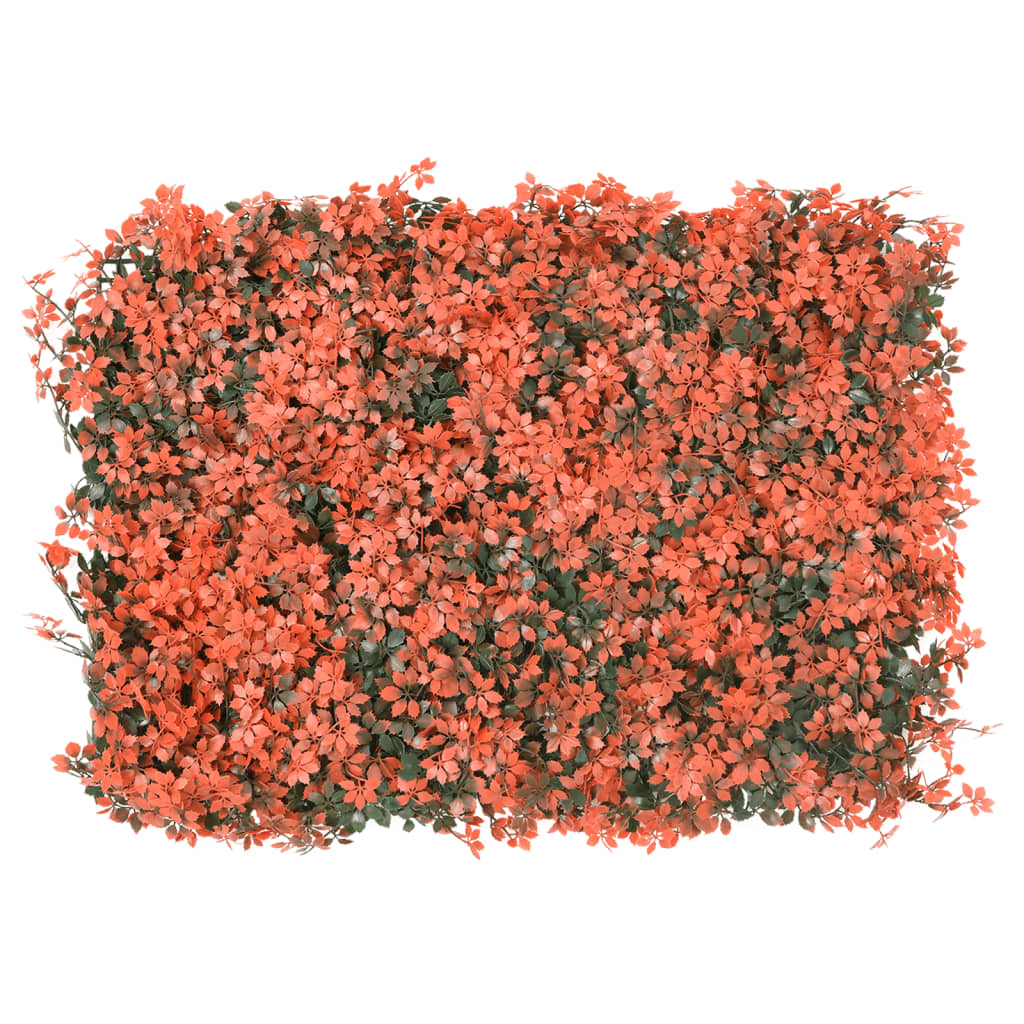 Valla de hojas de arce artificial 24 uds rojo claro 40x60 cm