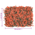 Valla de hojas de arce artificial 24 uds rojo claro 40x60 cm