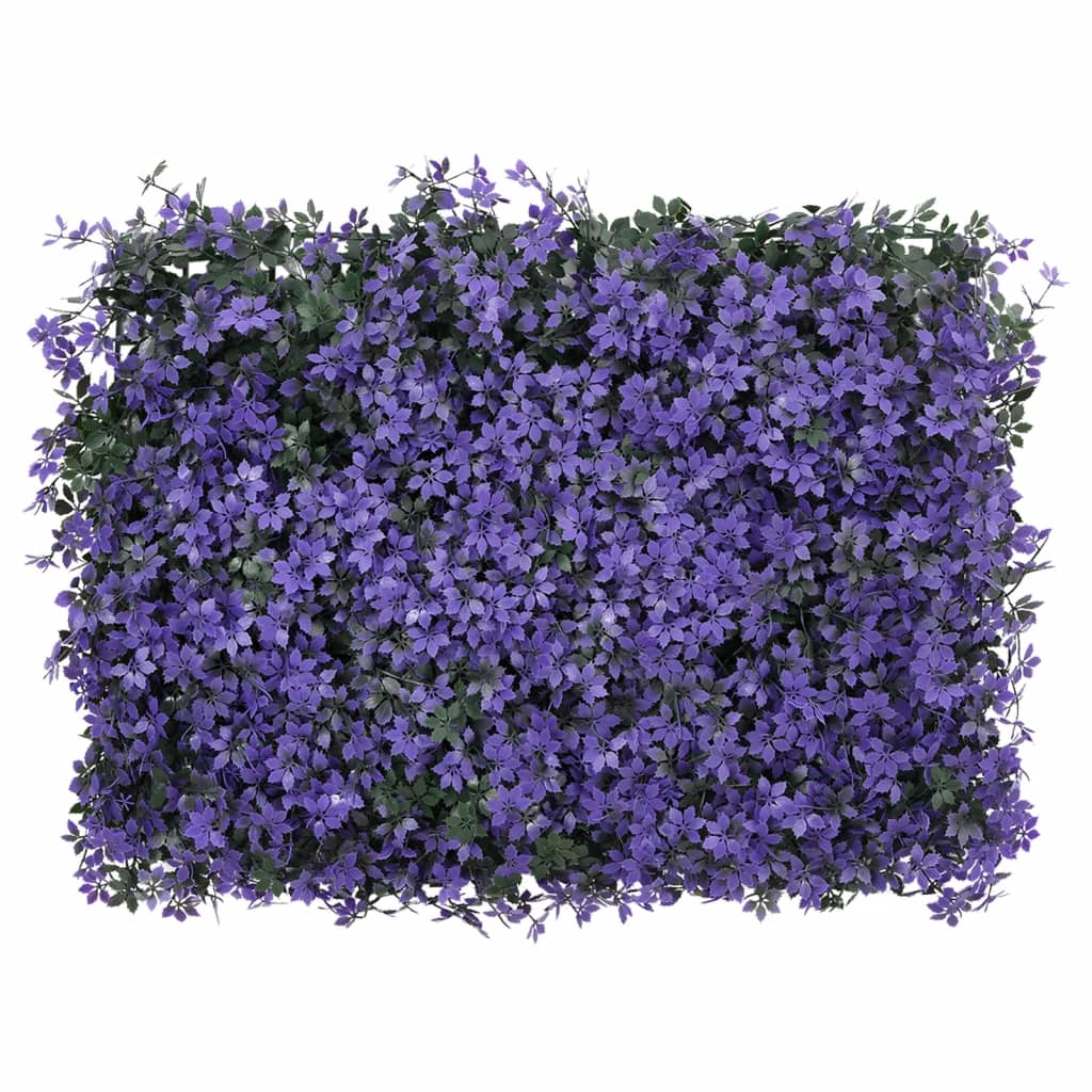 Valla de hojas artificiales 24 uds morado 40x60 cm