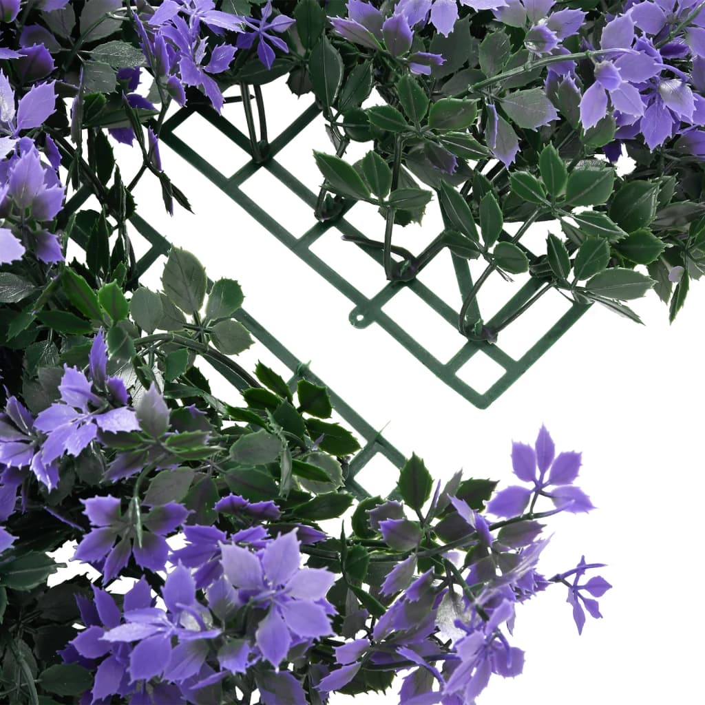 Valla de hojas artificiales 24 uds morado 40x60 cm