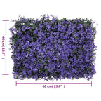 Valla de hojas artificiales 24 uds morado 40x60 cm