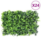 Valla de hojas artificiales 24 uds morado 40x60 cm