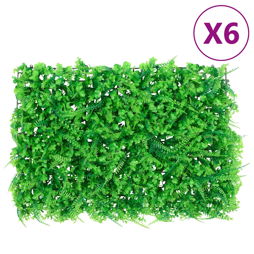 Valla de hojas de helecho artificial 24 uds verde 40x60 cm