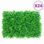 Valla de hojas de helecho artificial 24 uds verde 40x60 cm