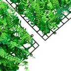 Valla de hojas de helecho artificial 24 uds verde 40x60 cm