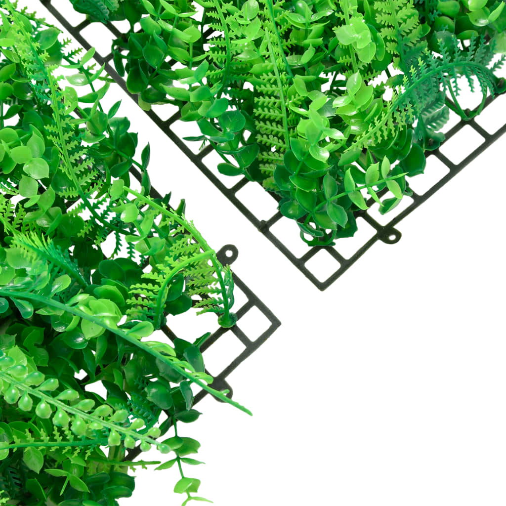 Valla de hojas de helecho artificial 24 uds verde 40x60 cm