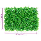 Valla de hojas de helecho artificial 24 uds verde 40x60 cm