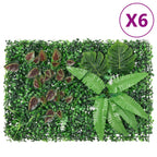 Valla de plantas artificiales 24 uds verde 40x60 cm