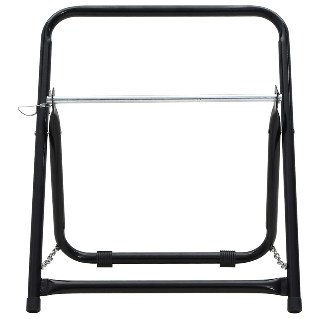 Carrito de rollo de manguera acero negro 48 cm 45 kg