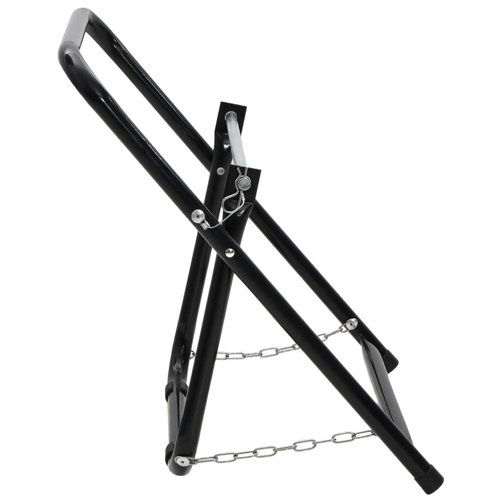 Carrito de rollo de manguera acero negro 48 cm 45 kg
