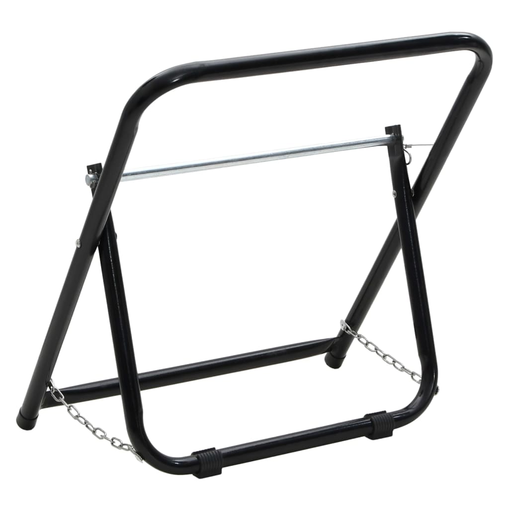 Carrito de rollo de manguera acero negro 48 cm 45 kg