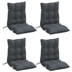 Cojines de silla respaldo bajo 4 uds tela Oxford gris antracita
