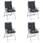 Cojines de silla respaldo bajo 4 uds tela Oxford gris antracita