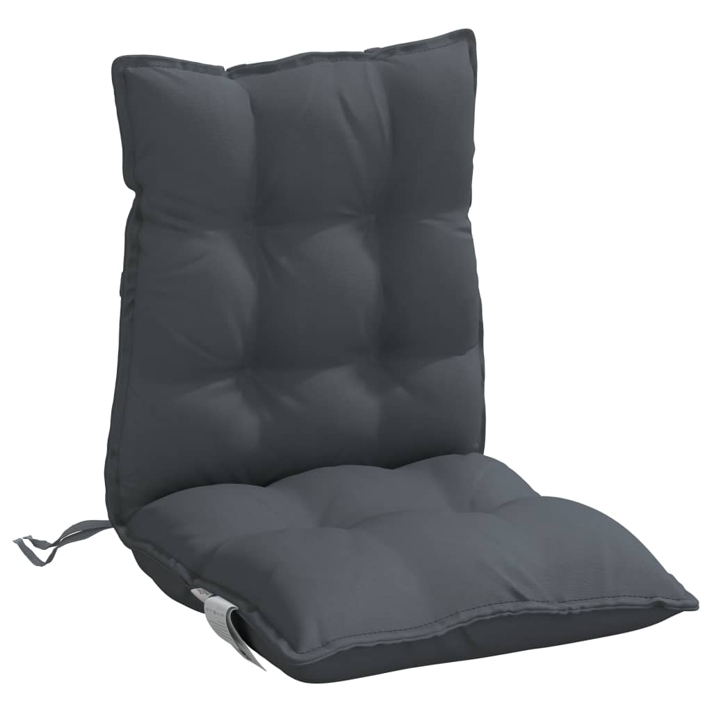 Cojines de silla respaldo bajo 4 uds tela Oxford gris antracita