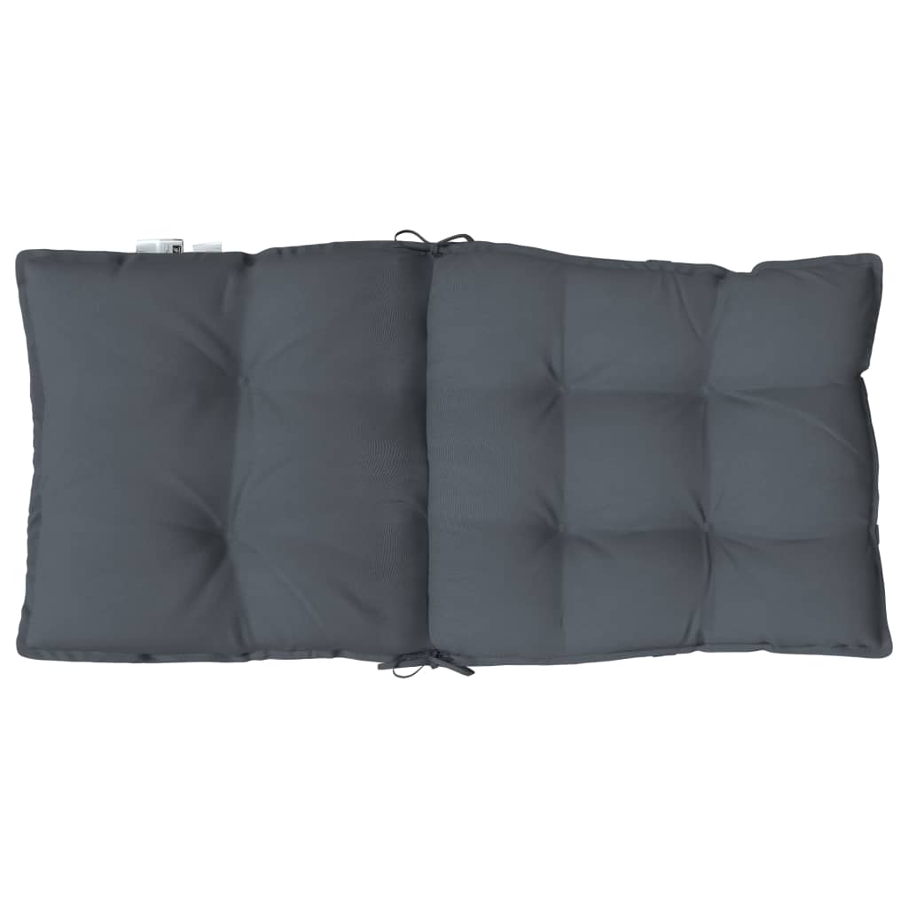 Cojines de silla respaldo bajo 4 uds tela Oxford gris antracita