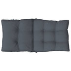 Cojines de silla respaldo bajo 4 uds tela Oxford gris antracita