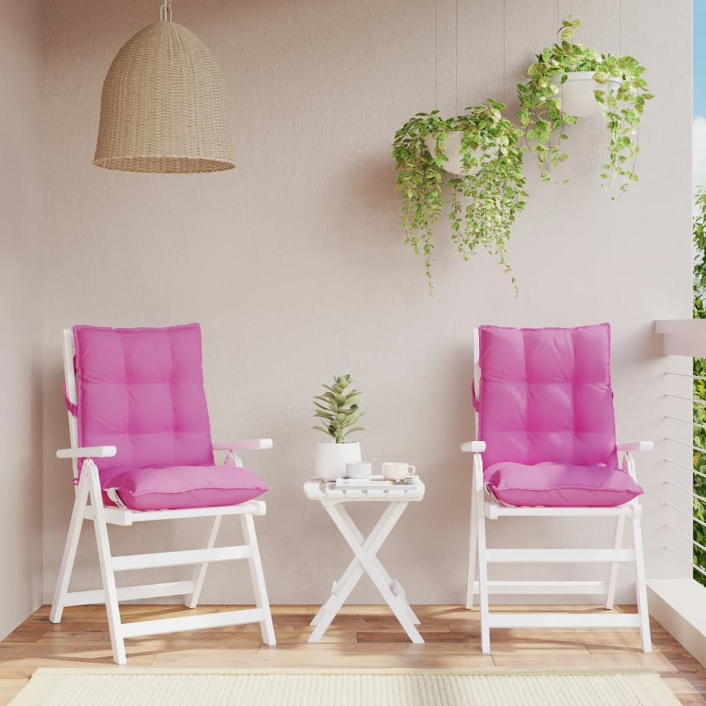 Cojín silla jardín respaldo bajo 2 uds tela Oxford antracita